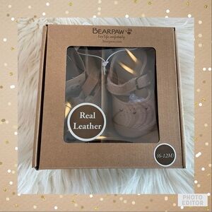 Bearpaw Mary Jane Tan Leather Baby Shoes - NWT - Size 6-12 Months